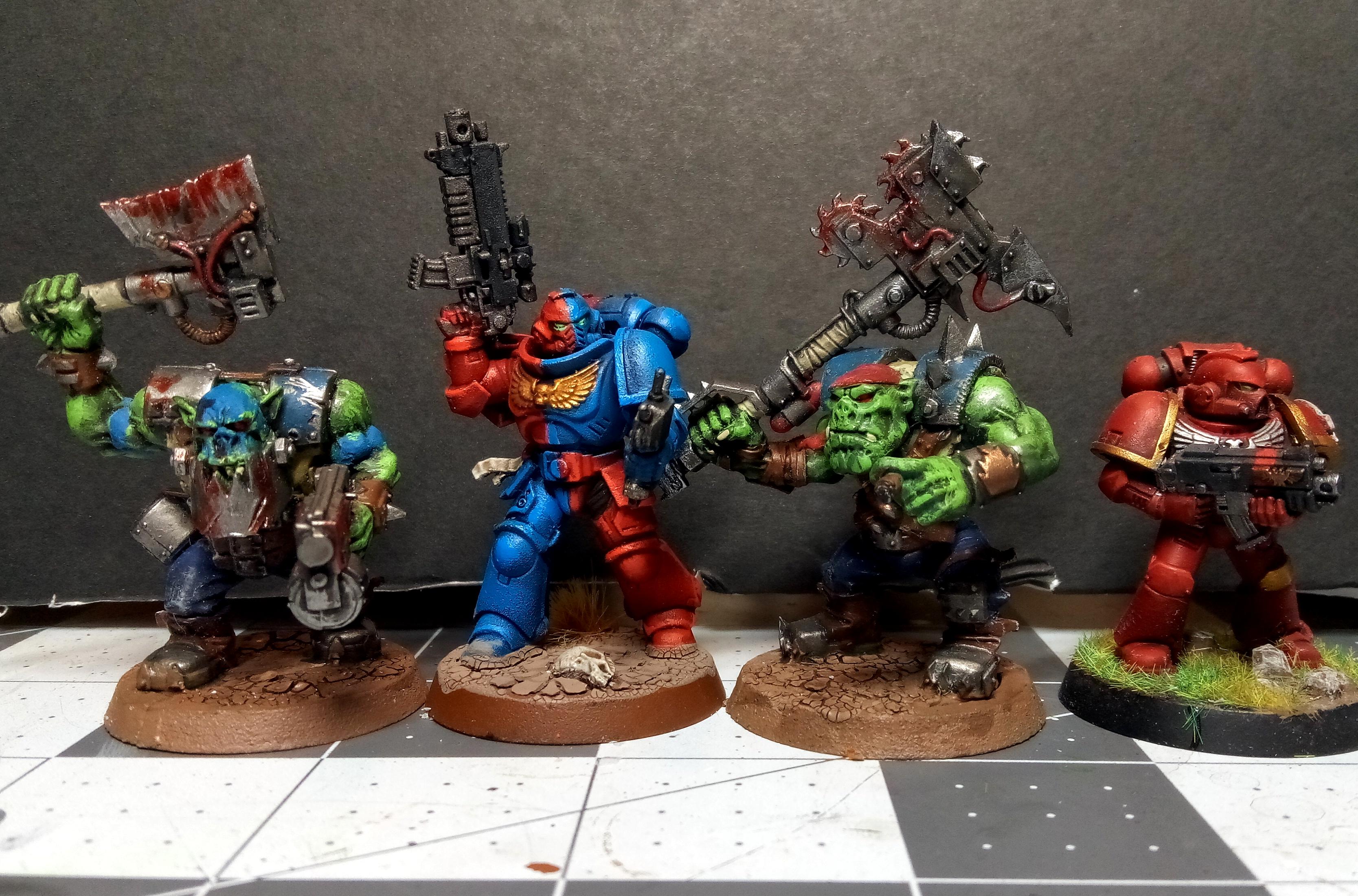 Comparison Nob Orks Primaries Space Marines Ork Nob Space 